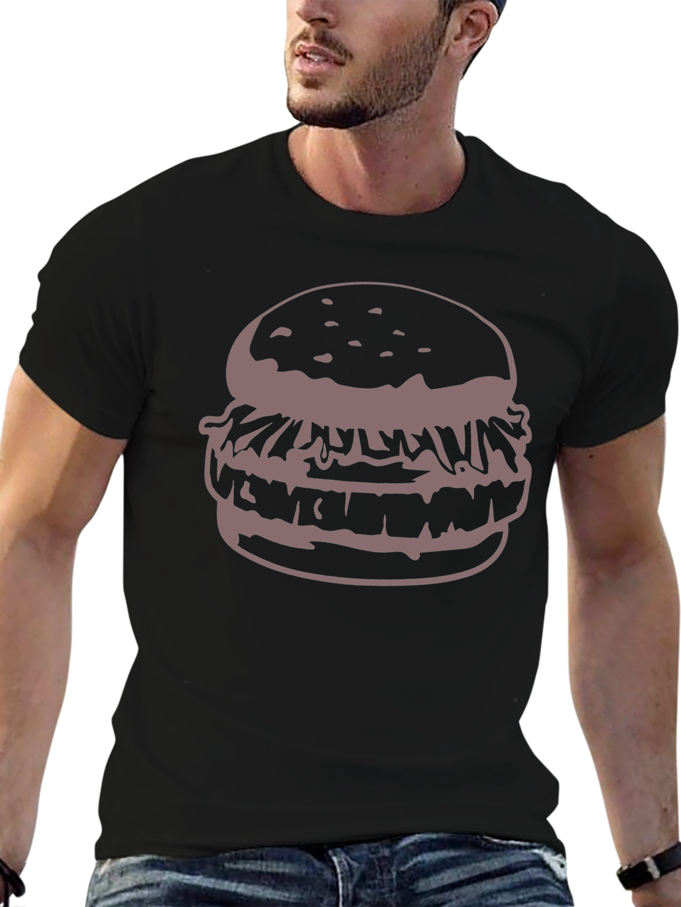 Burger Graphic T-Shirt - Casual Style