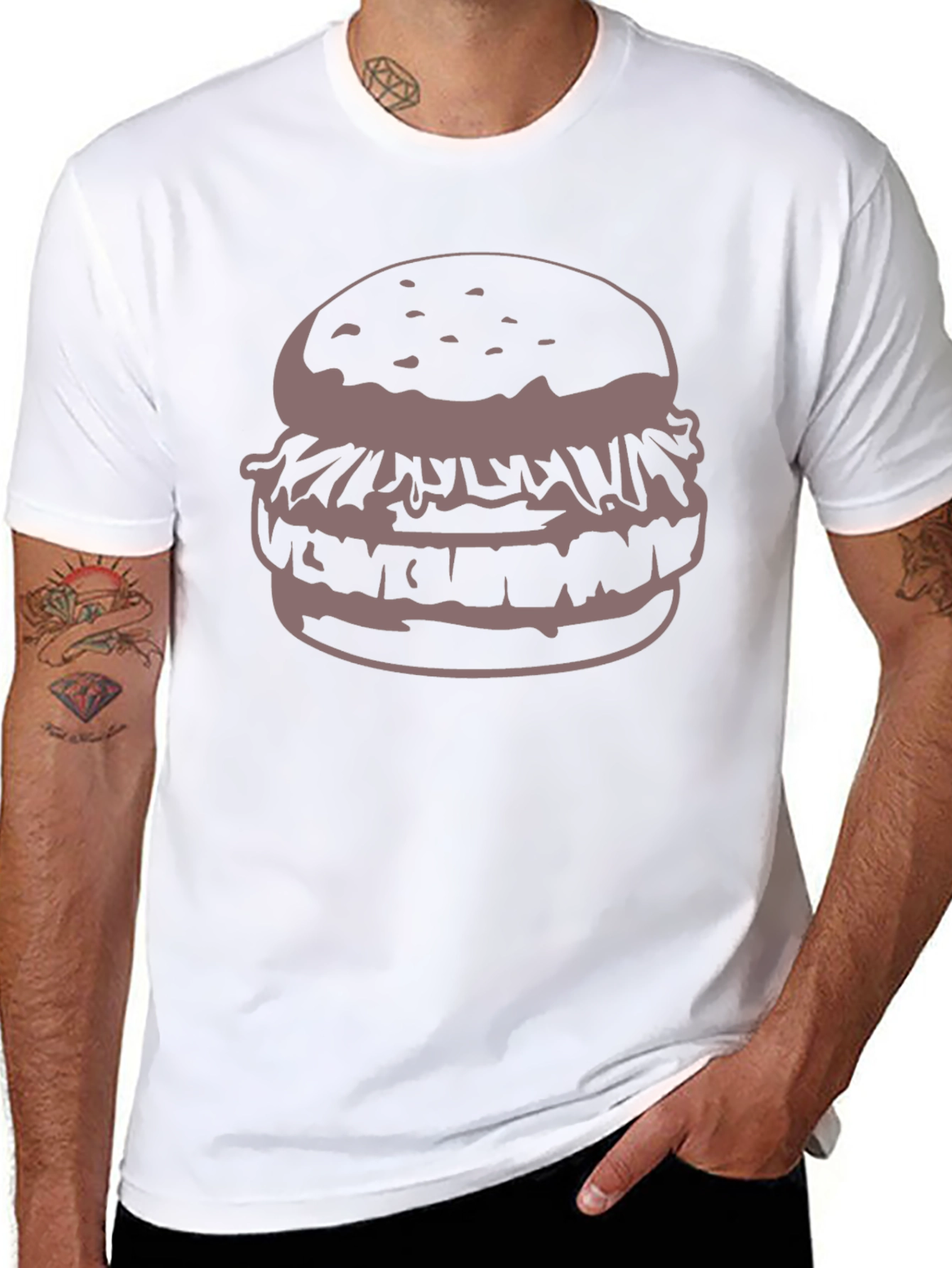 Burger Graphic T-Shirt - Casual Style