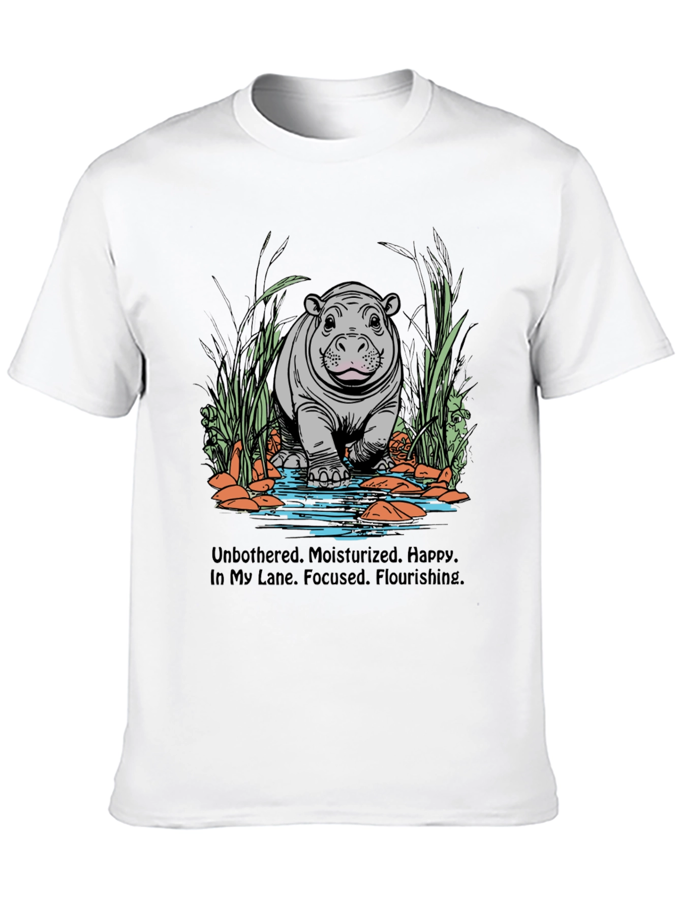 Hippo Motivation Black T-Shirt