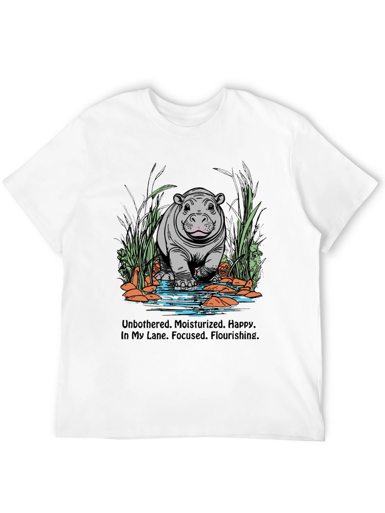 Hippo Motivation Black T-Shirt