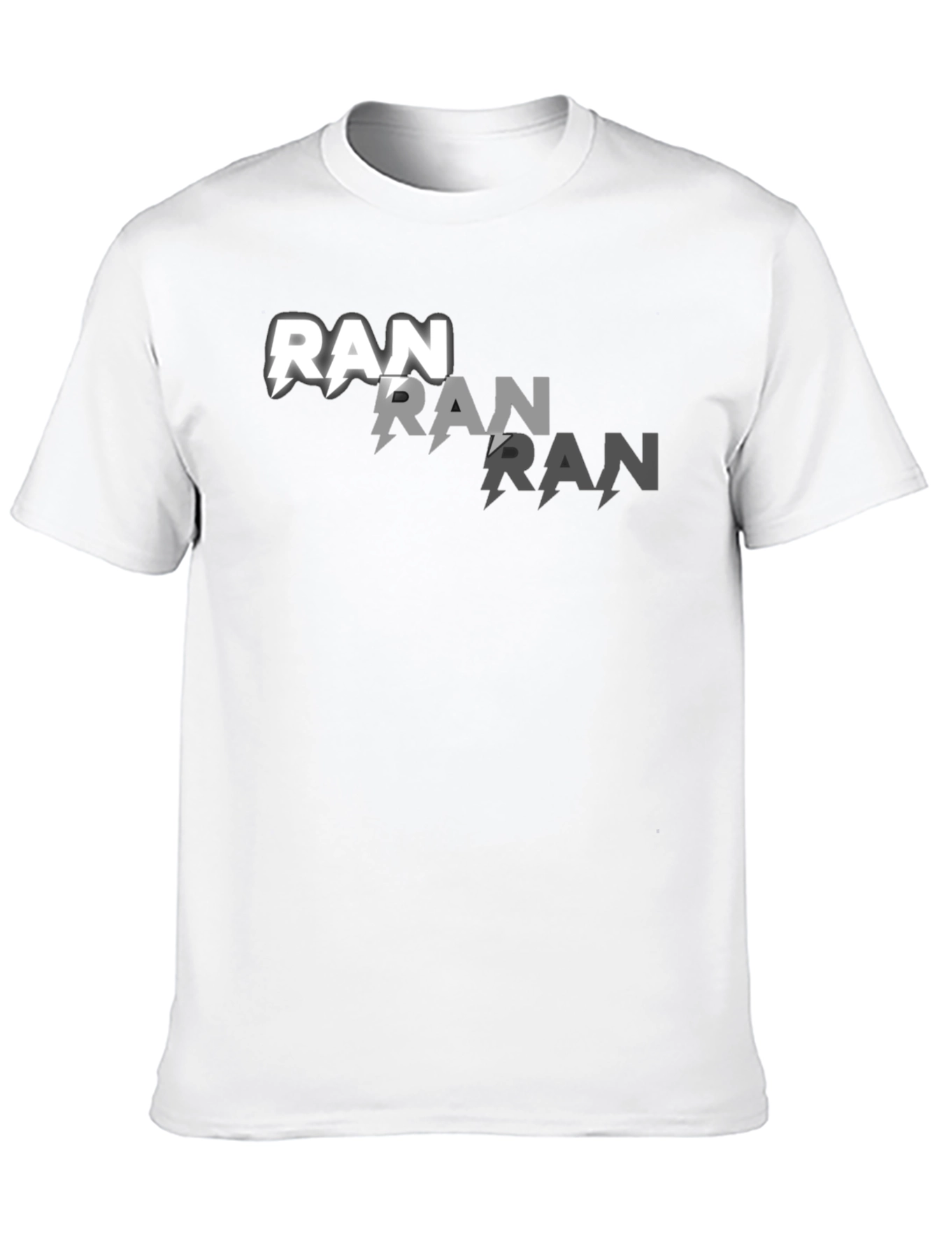 Cool Graphic Tee - Ran with Lightning Bolt Detail