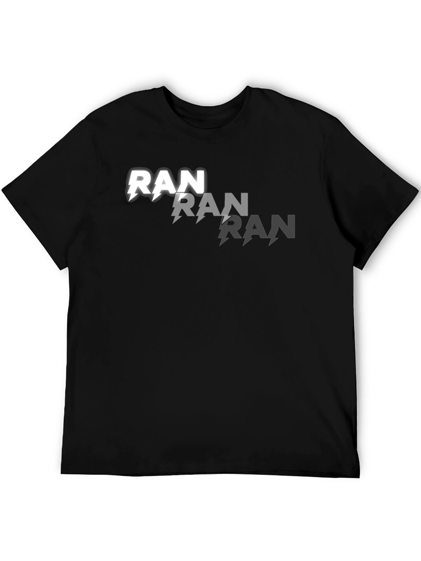 Cool Graphic Tee - Ran with Lightning Bolt Detail