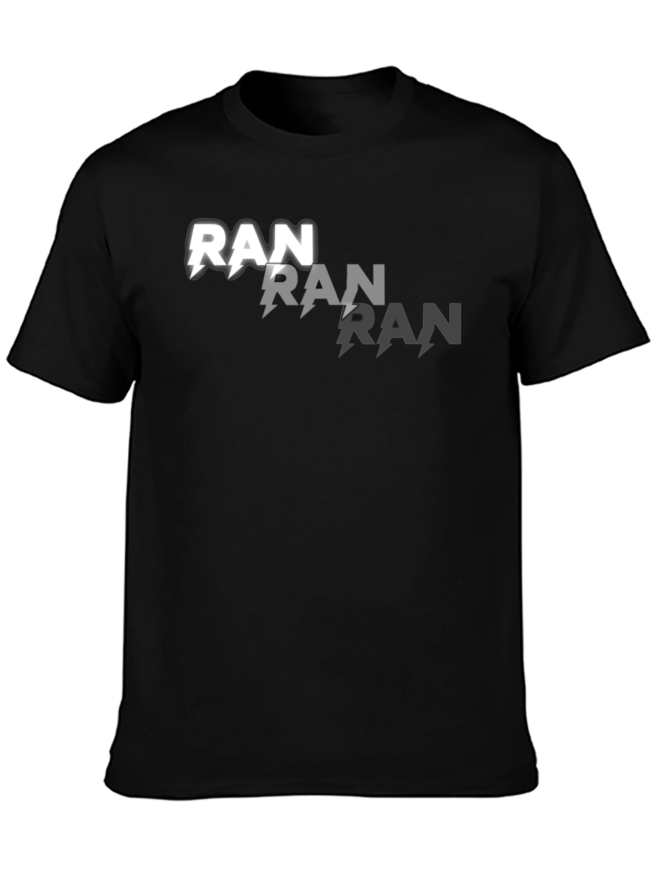 Cool Graphic Tee - Ran with Lightning Bolt Detail
