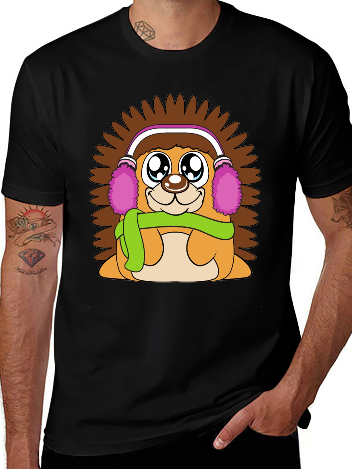 Cute Hedgehog T-Shirt: Warm & Fuzzy Design