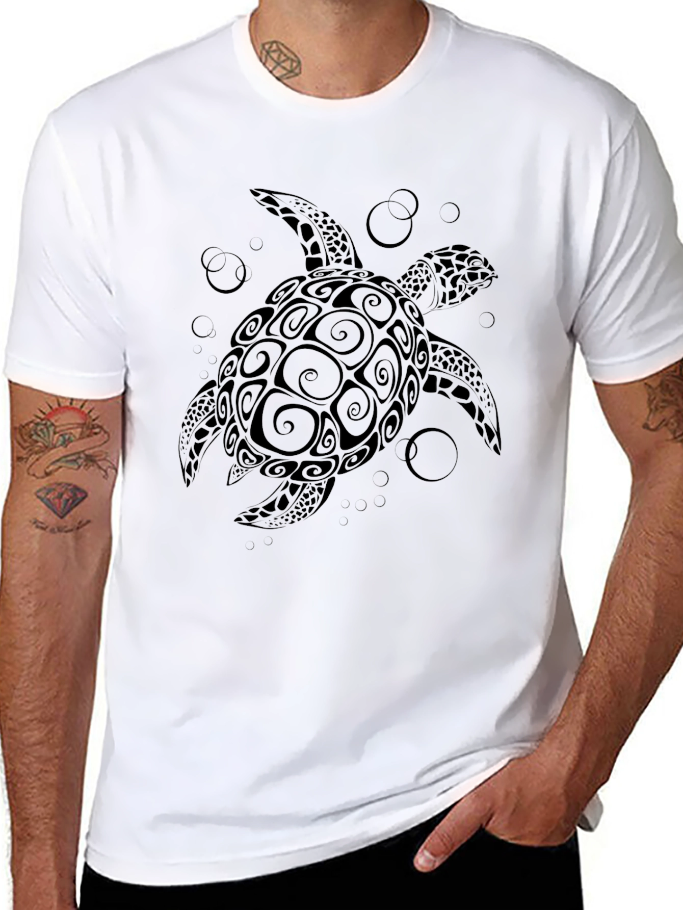 Turtle Graphic Tee - Black