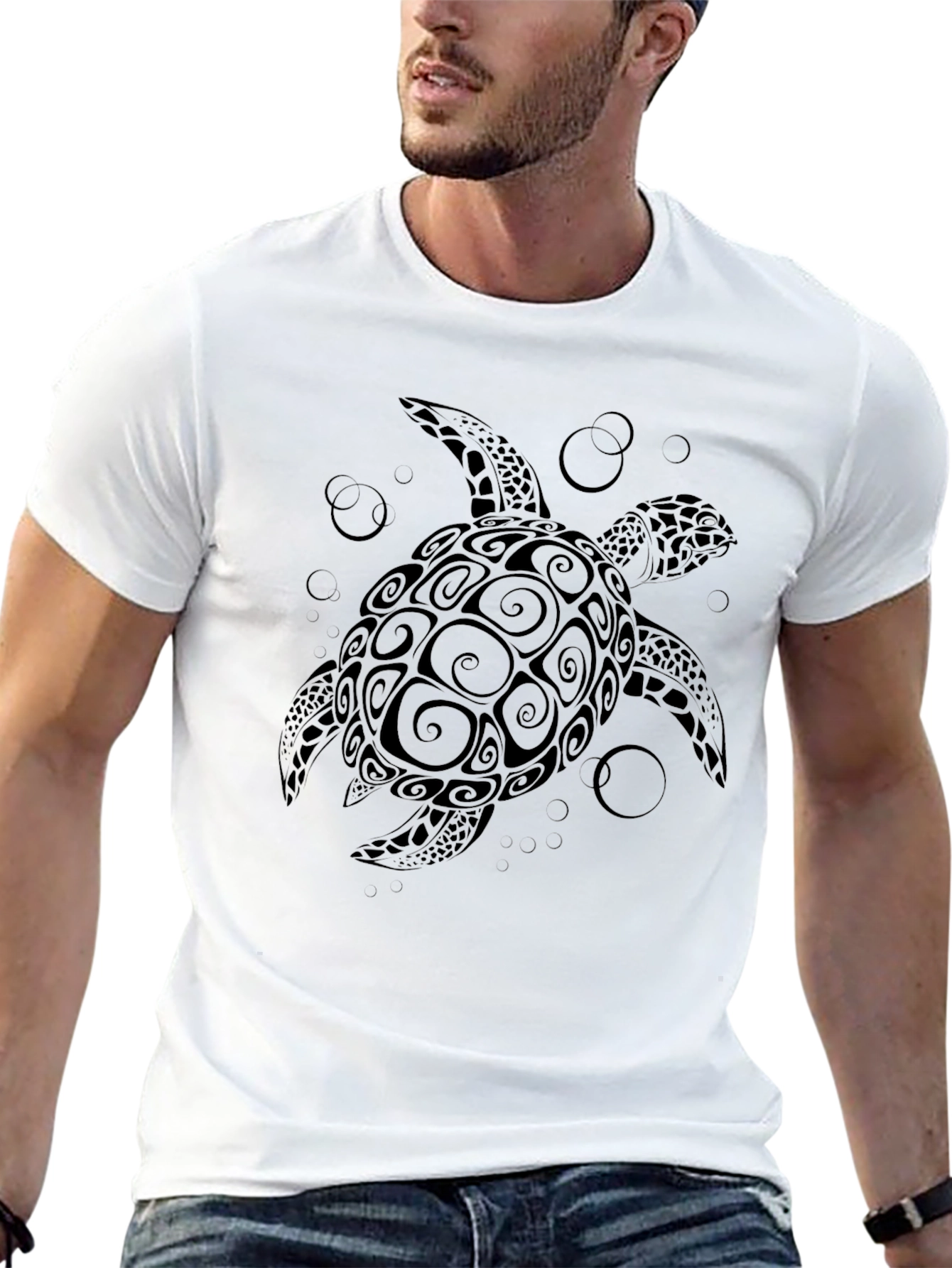 Turtle Graphic Tee - Black