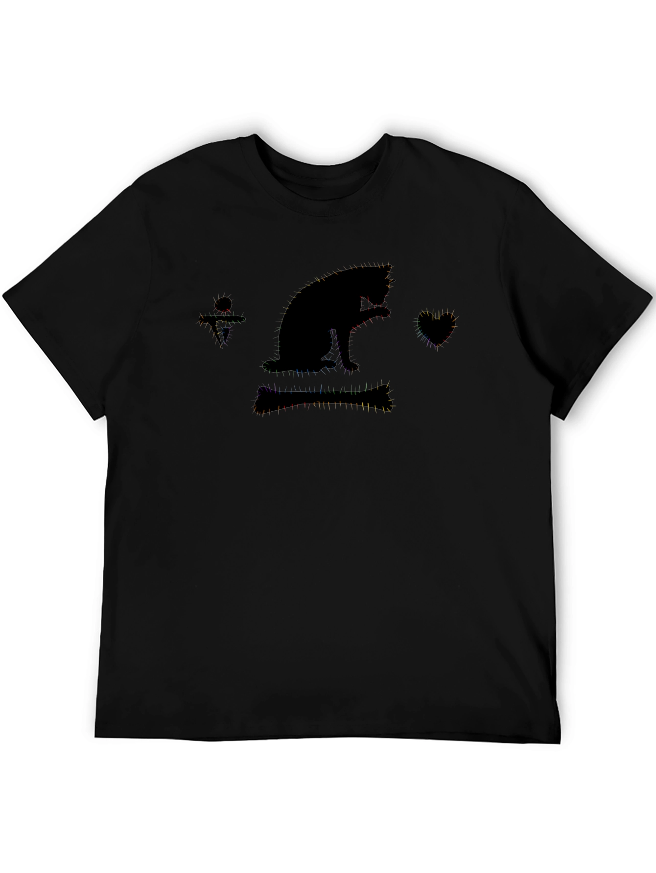 Cat Bone Heart T-Shirt - Unique Design
