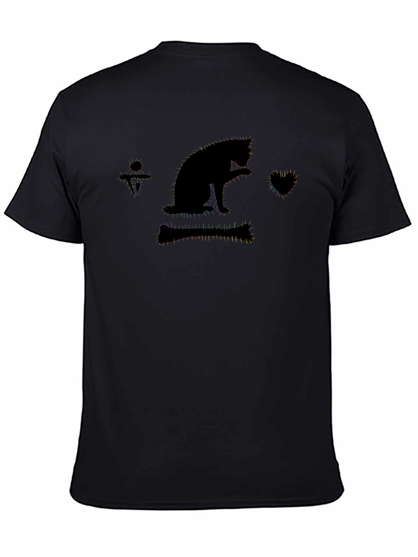 Cat Bone Heart T-Shirt - Unique Design