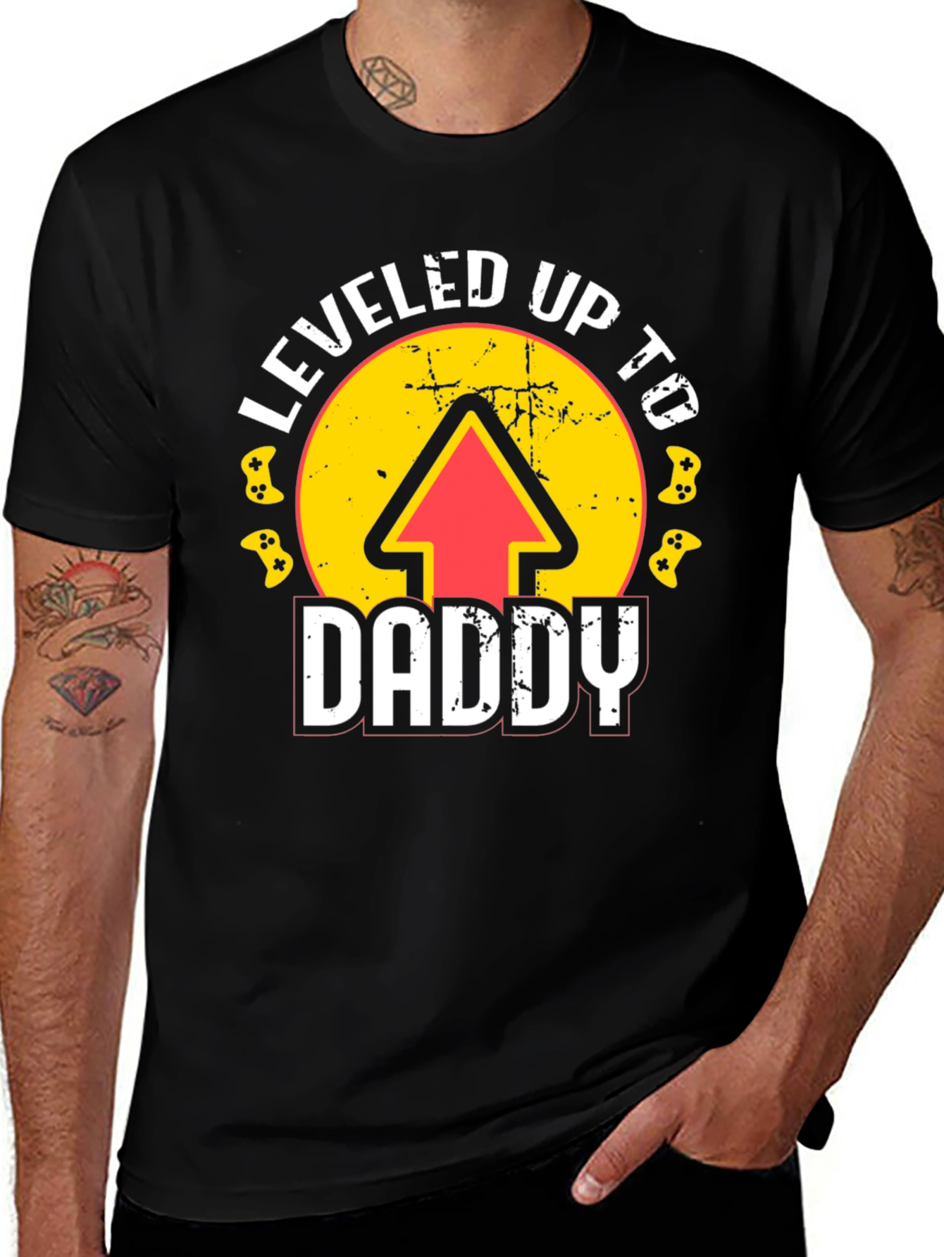 Leveled Up to Daddy Graphic Tee