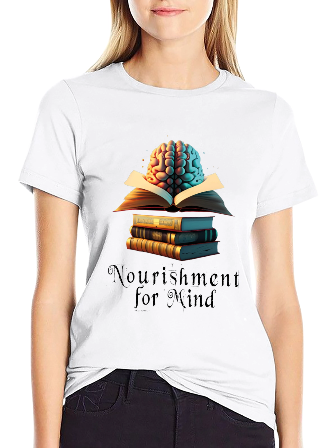 Nourishment for Mind Black T-Shirt