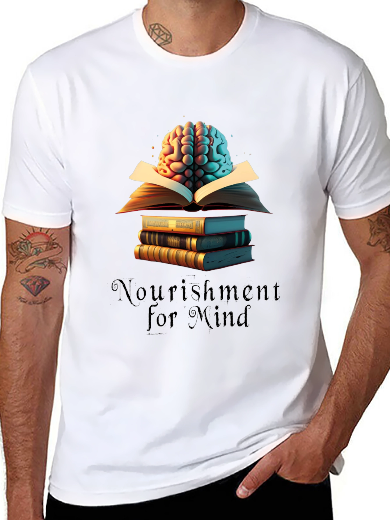 Nourishment for Mind Black T-Shirt