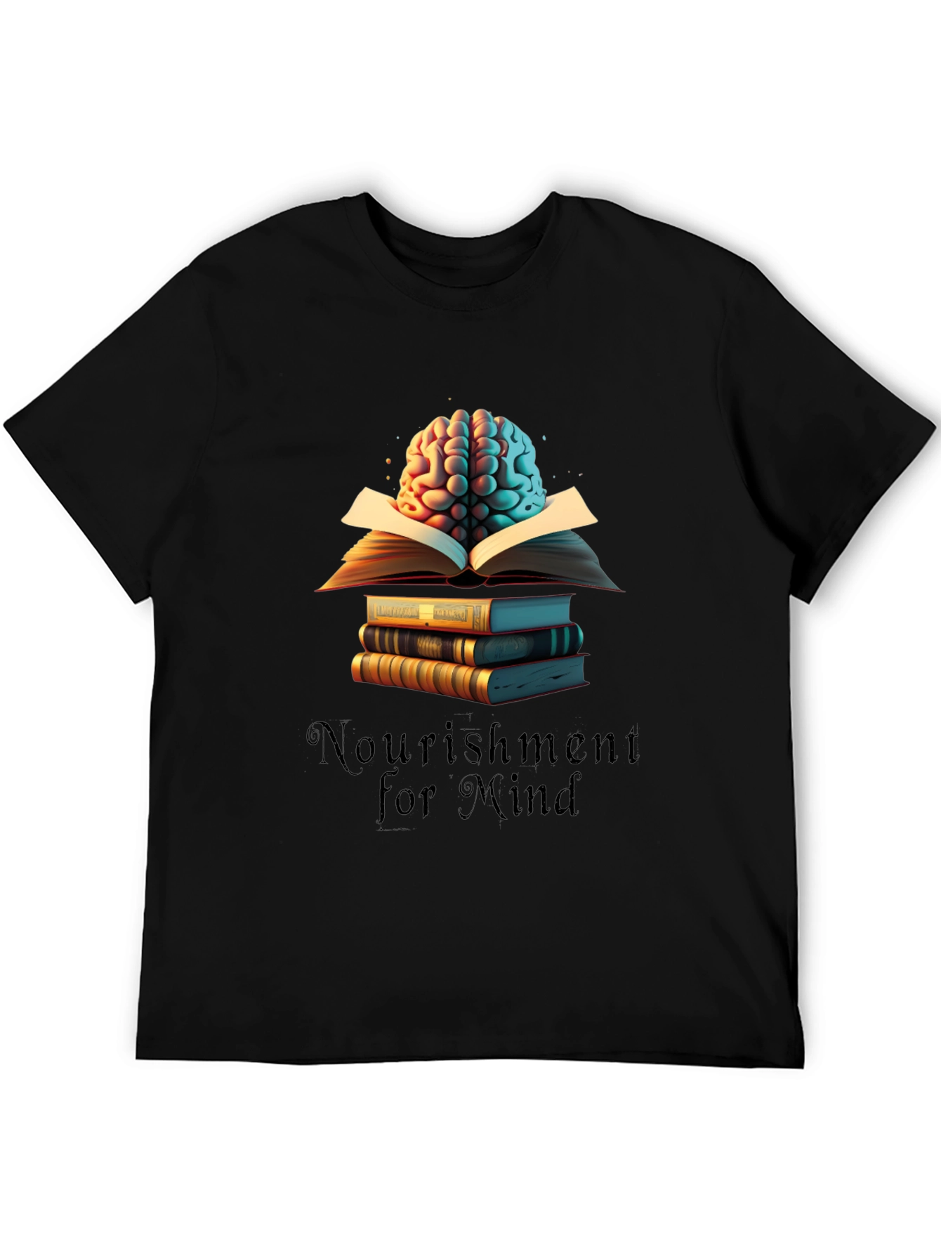 Nourishment for Mind Black T-Shirt