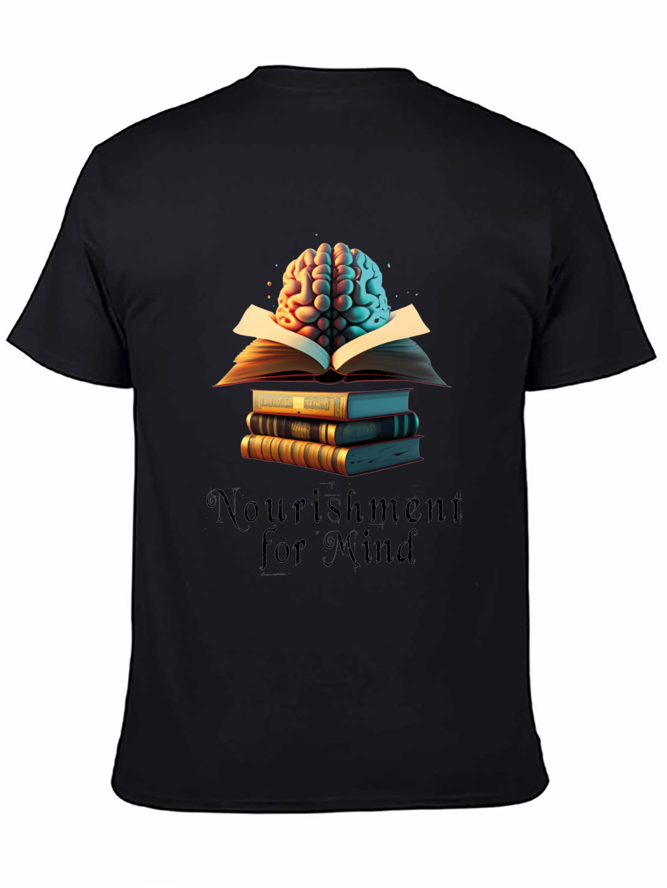 Nourishment for Mind Black T-Shirt