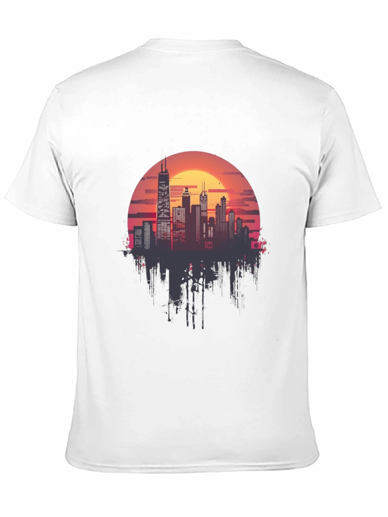 Sunset Cityscape Graphic Tee - Retro Style