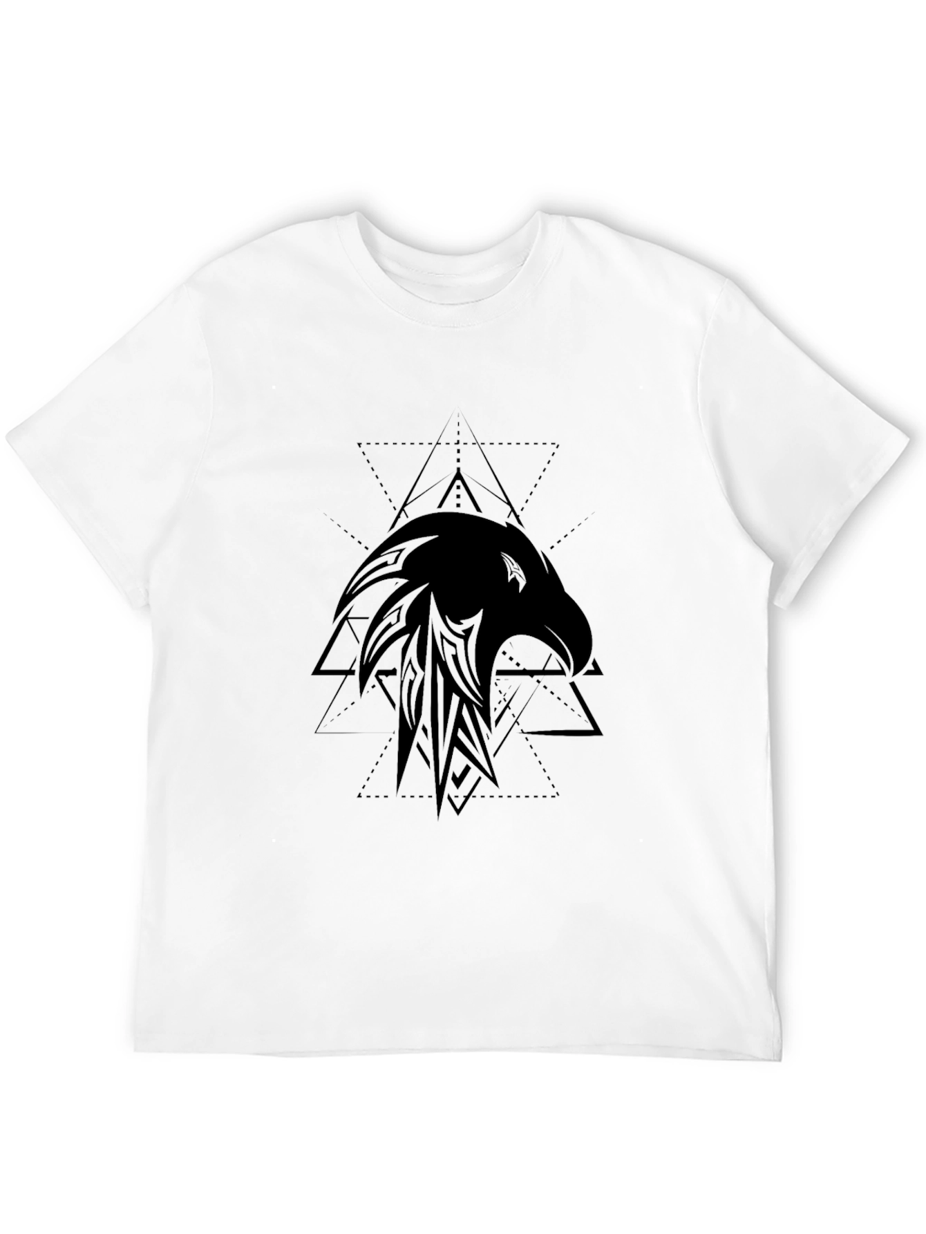 Tribal Eagle Graphic Black T-Shirt
