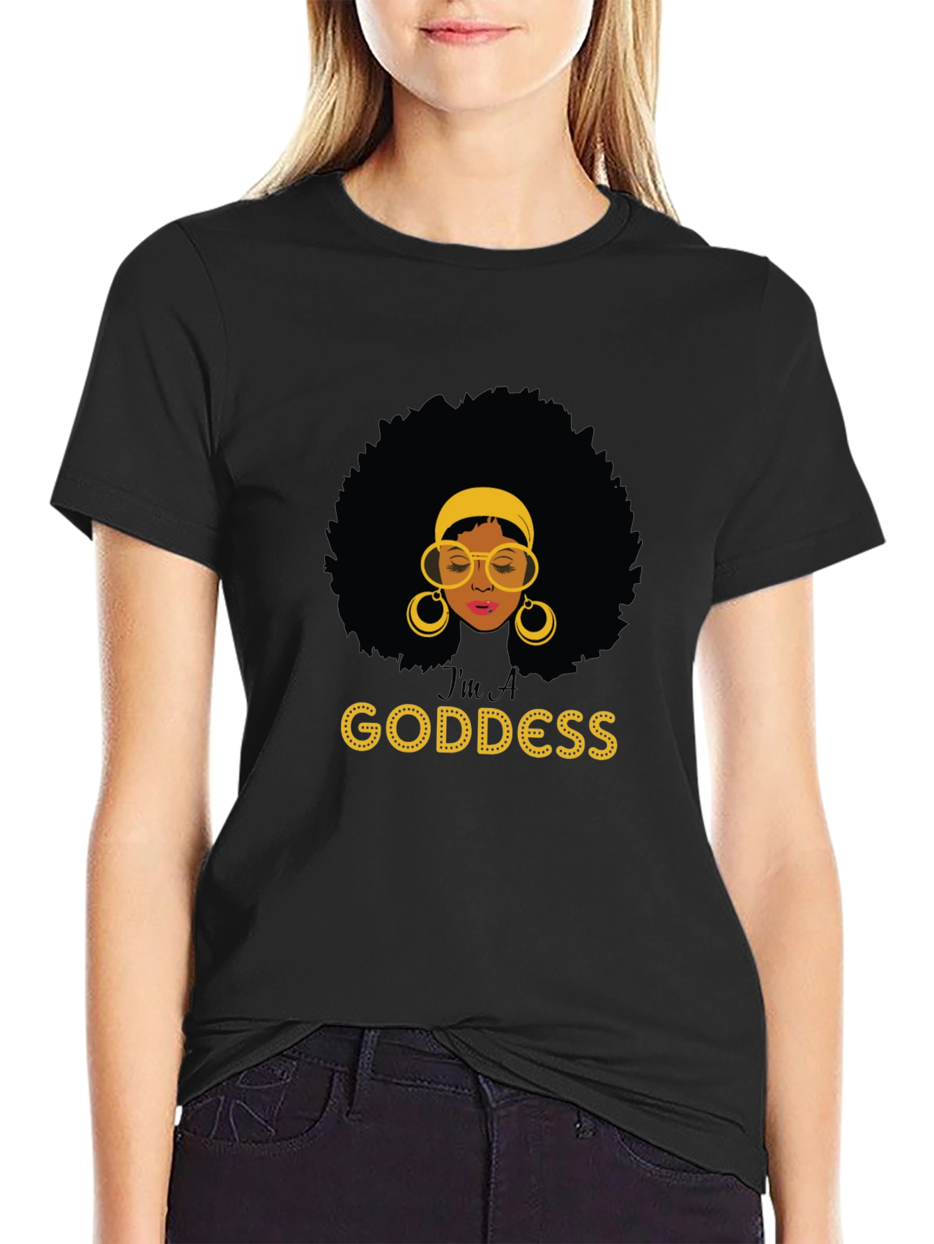 Im A Goddess Black T-Shirt