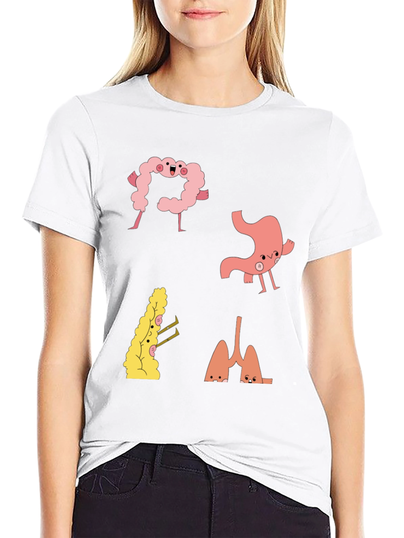 Anatomical Humor Tee - Funny Organ T-Shirt