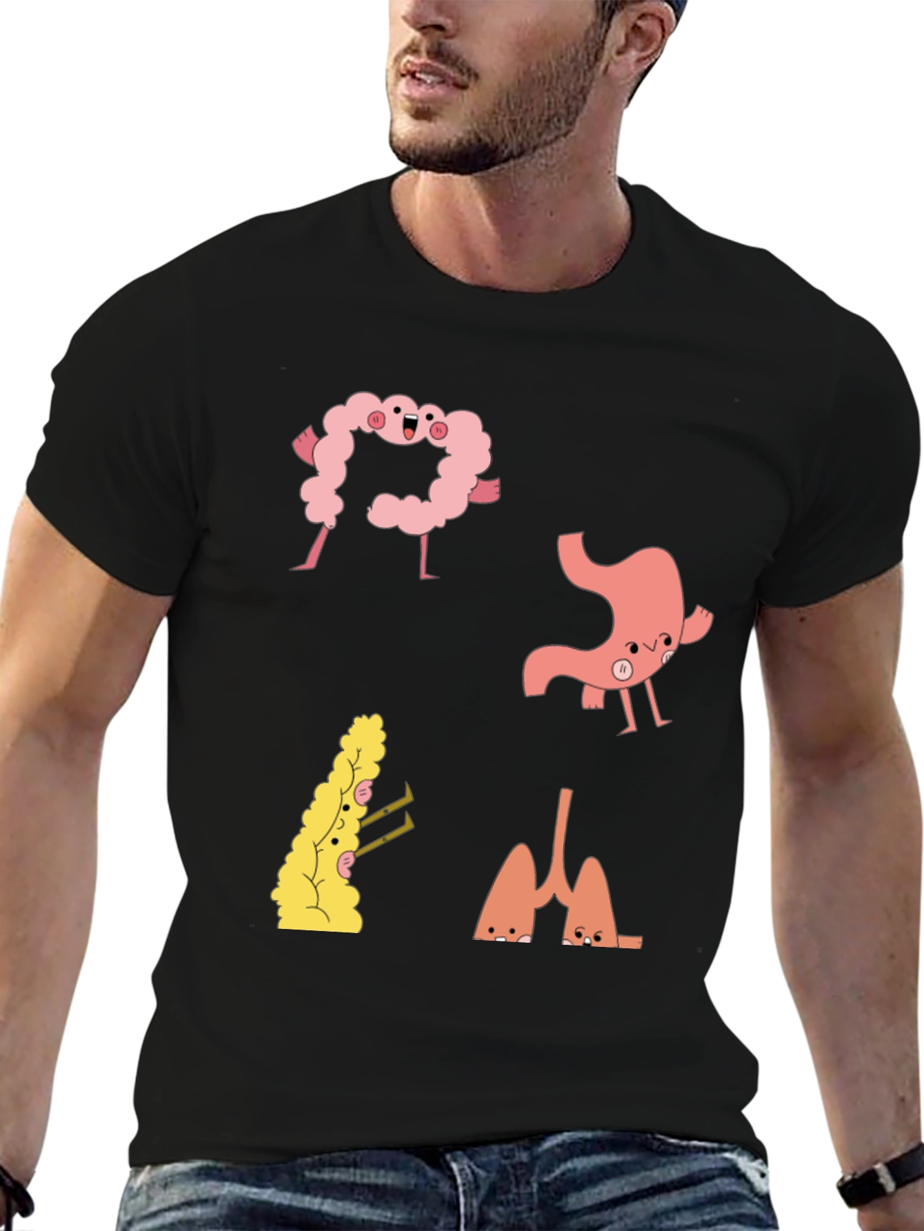 Anatomical Humor Tee - Funny Organ T-Shirt