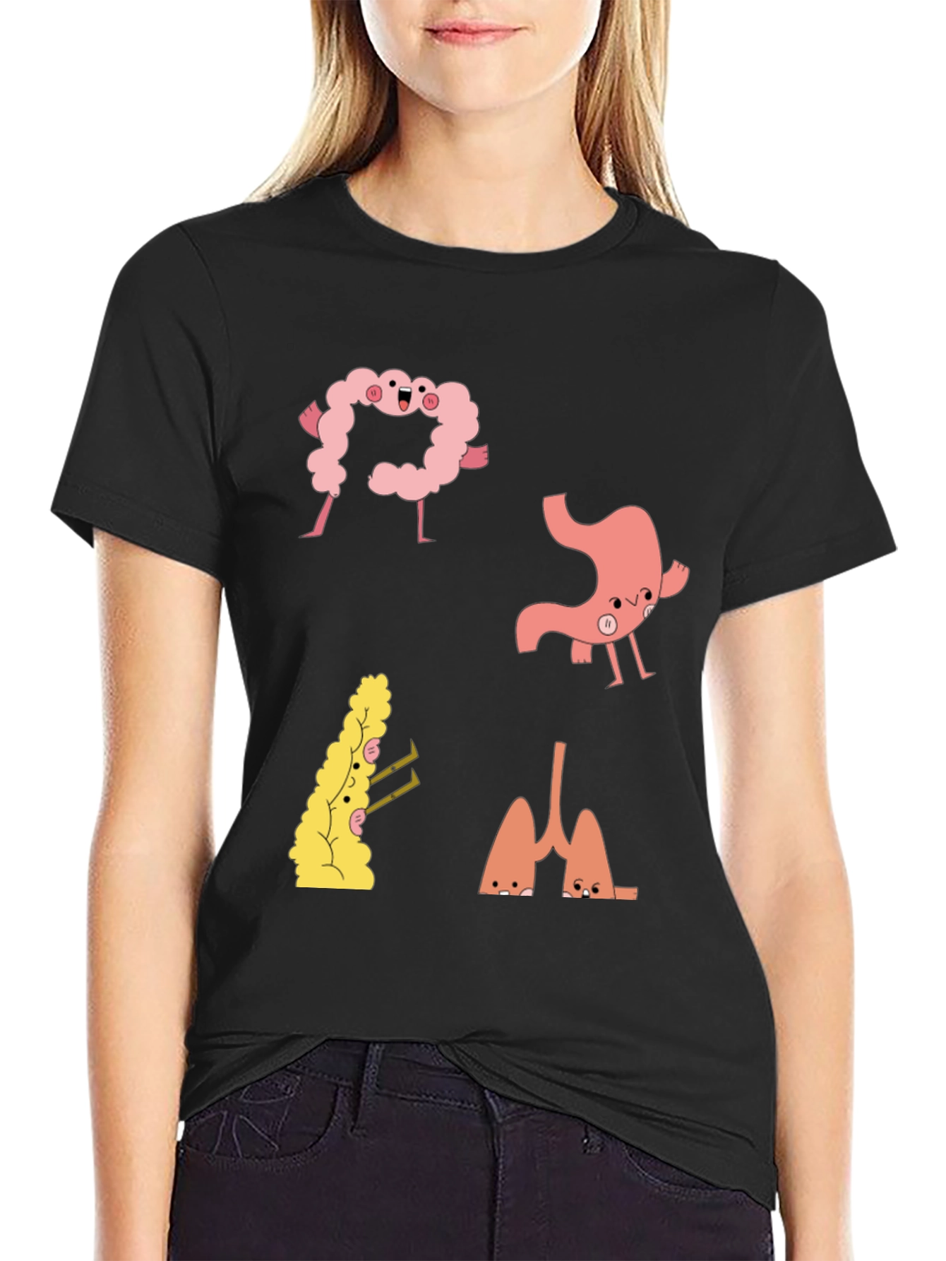 Anatomical Humor Tee - Funny Organ T-Shirt