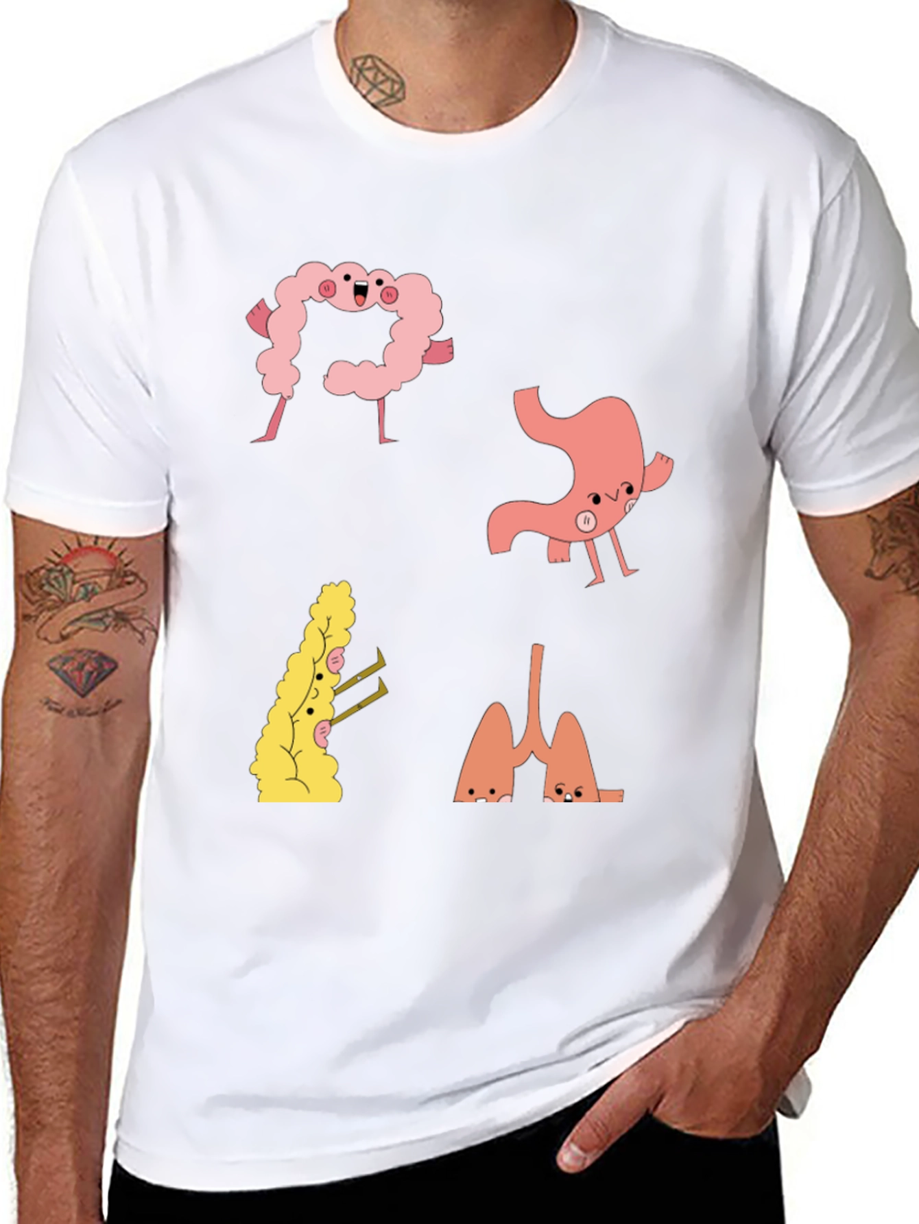 Anatomical Humor Tee - Funny Organ T-Shirt
