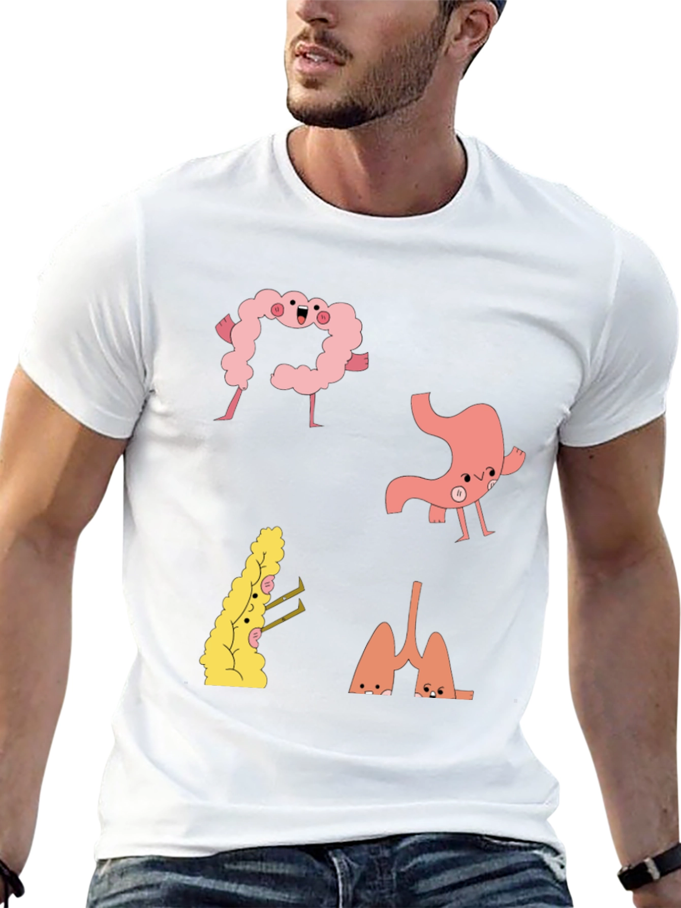 Anatomical Humor Tee - Funny Organ T-Shirt