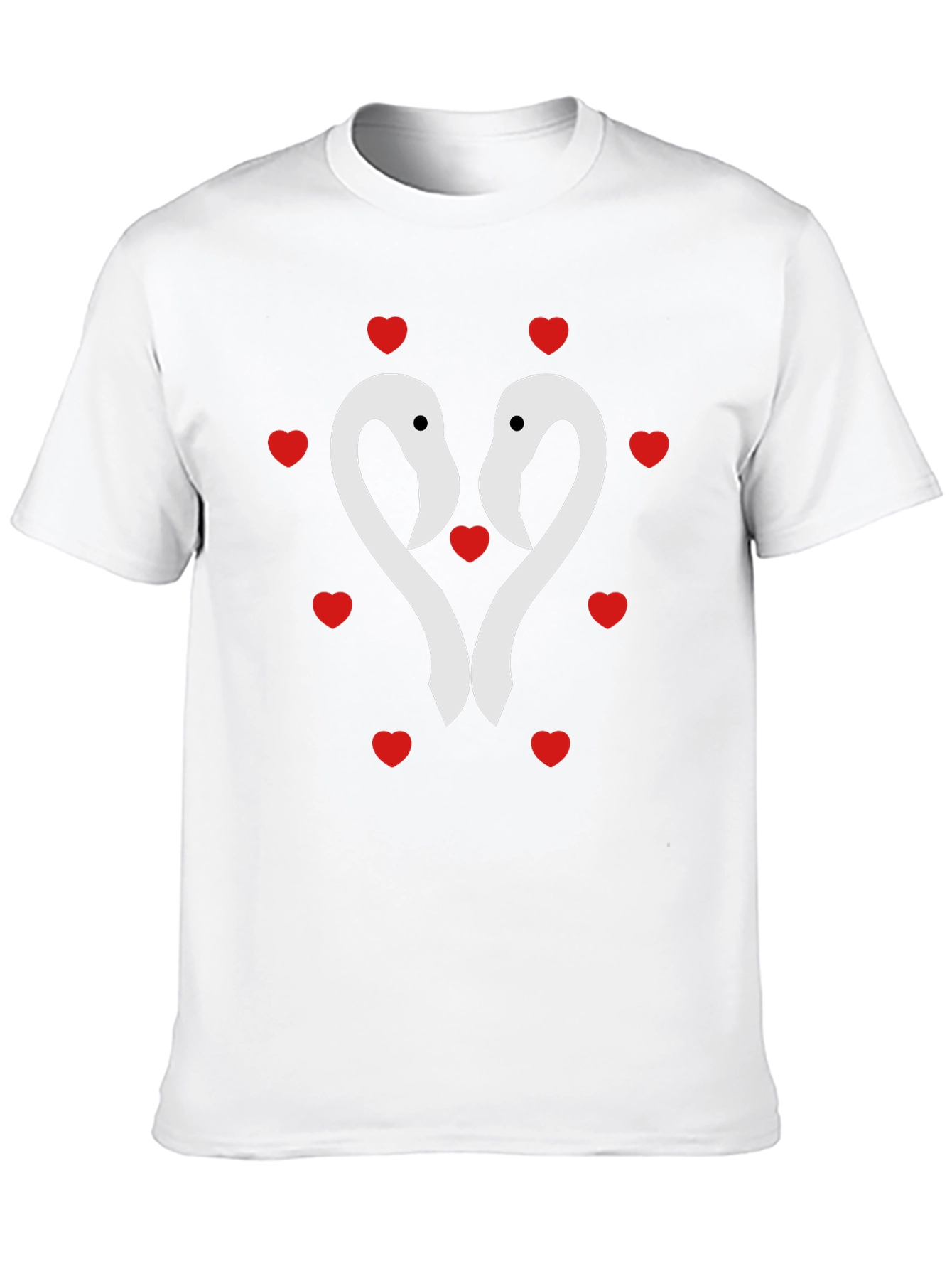 Flamingo Heart Tee - Romantic Valentines Day Shirt