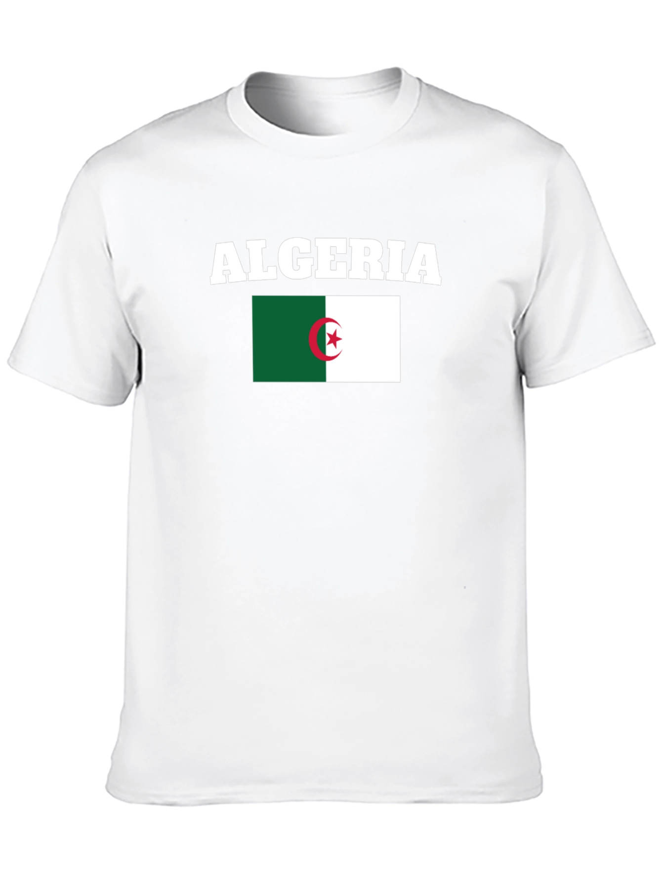 Algeria Flag Graphic T-Shirt - Black