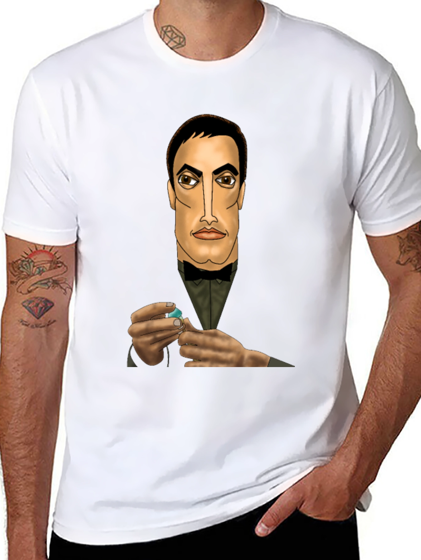 Stylish Gentleman Graphic T-Shirt