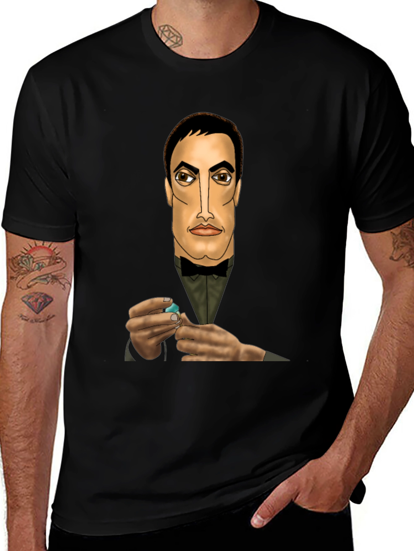 Stylish Gentleman Graphic T-Shirt