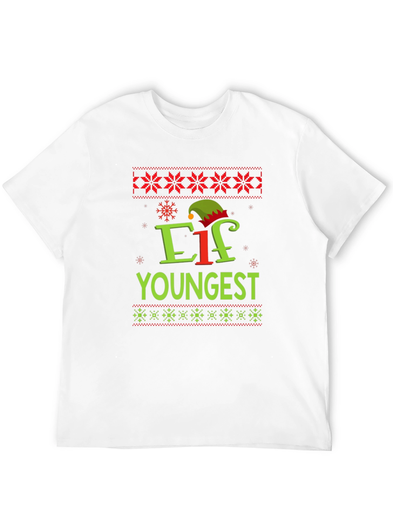 Elf Youngest Christmas Graphic Tee - Holiday Shirt