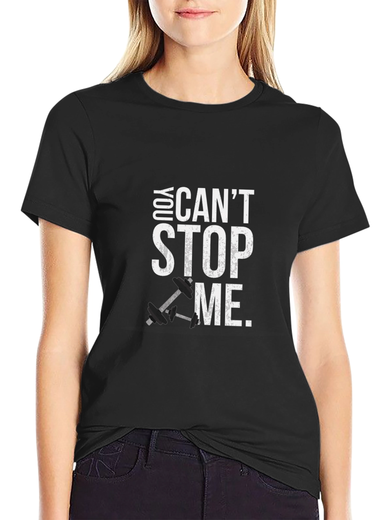 Motivational Black T-Shirt - You Cant Stop Me