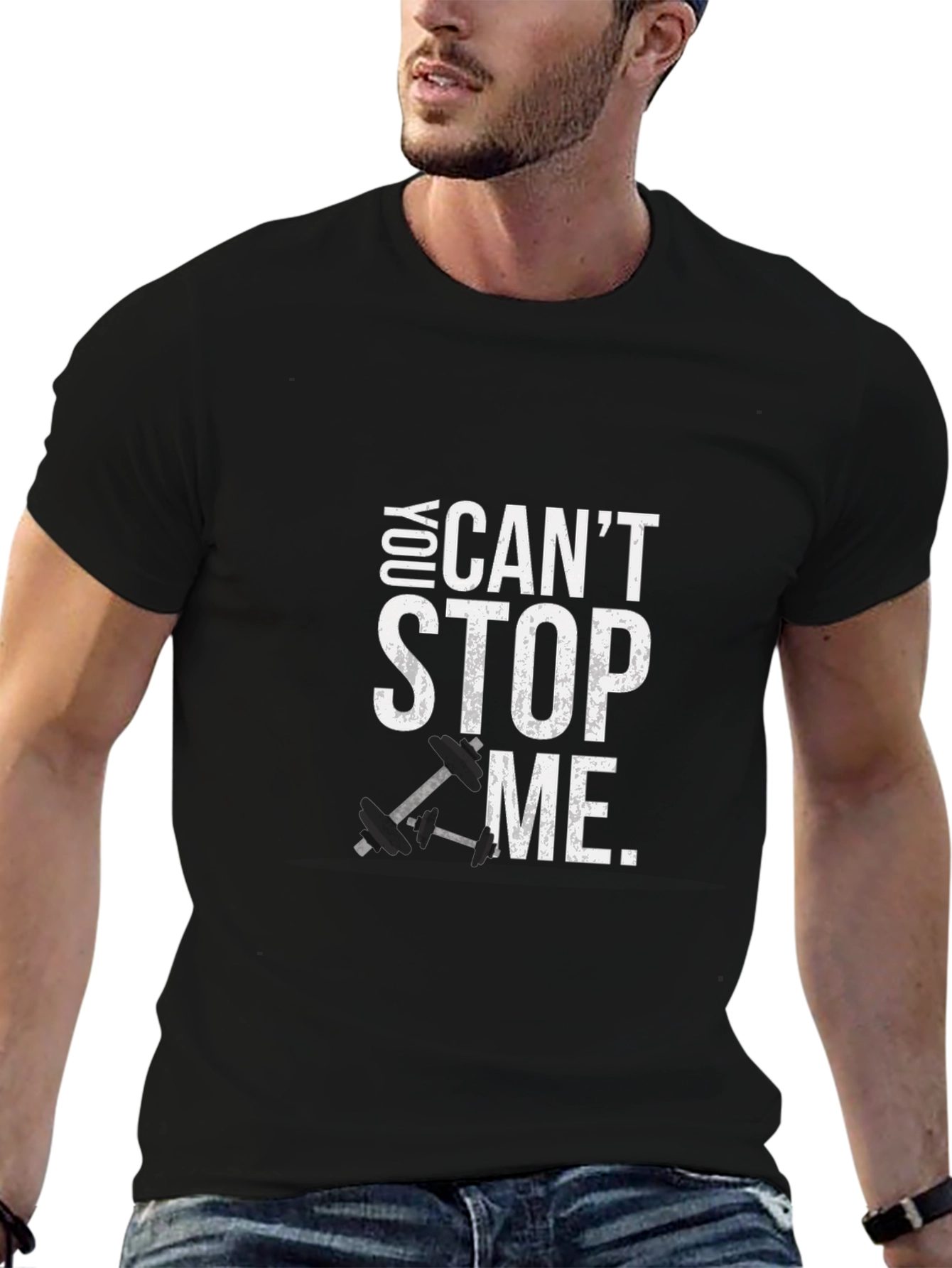 Motivational Black T-Shirt - You Cant Stop Me