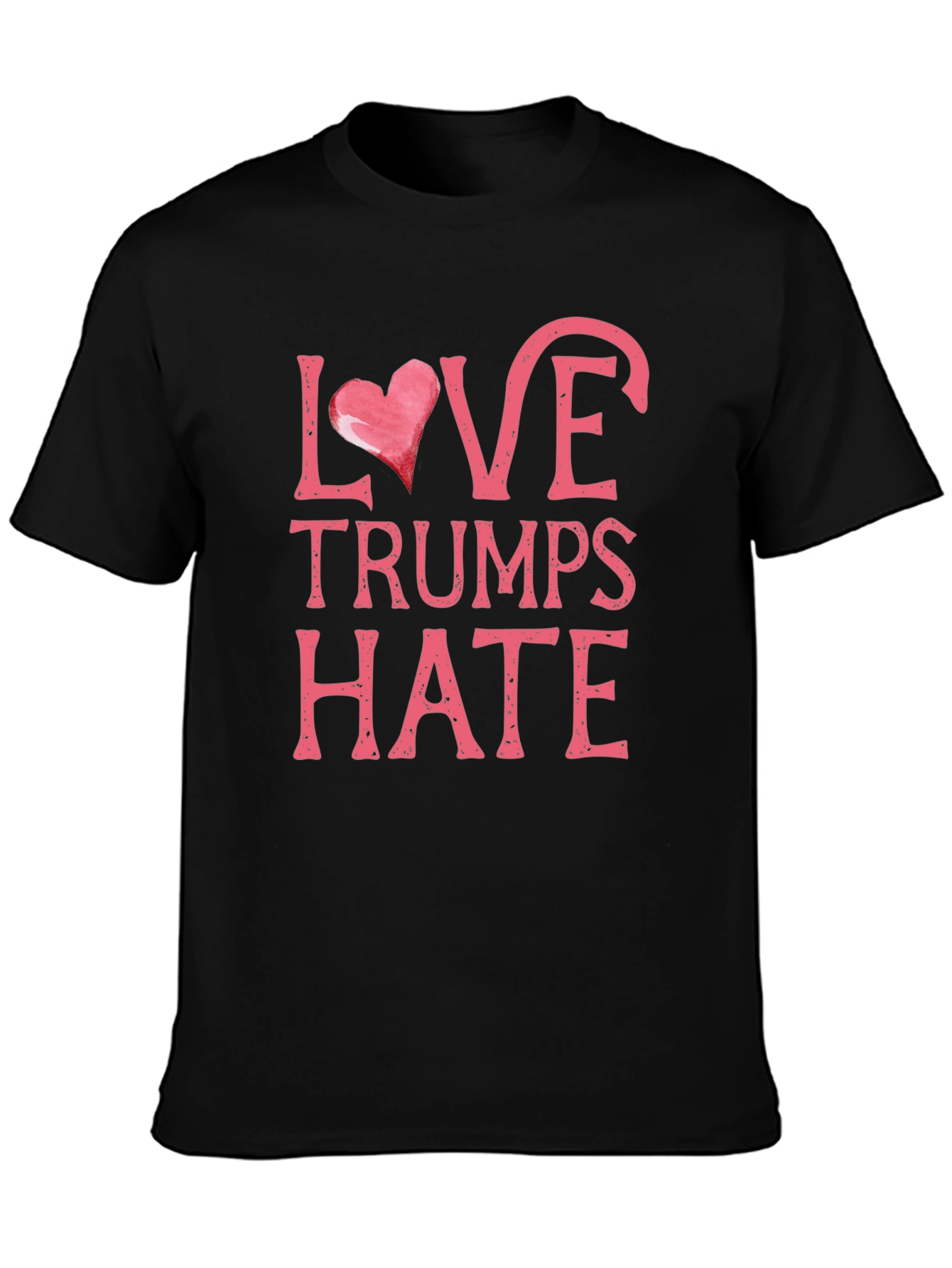 Love Trumps Hate Black Graphic T-Shirt