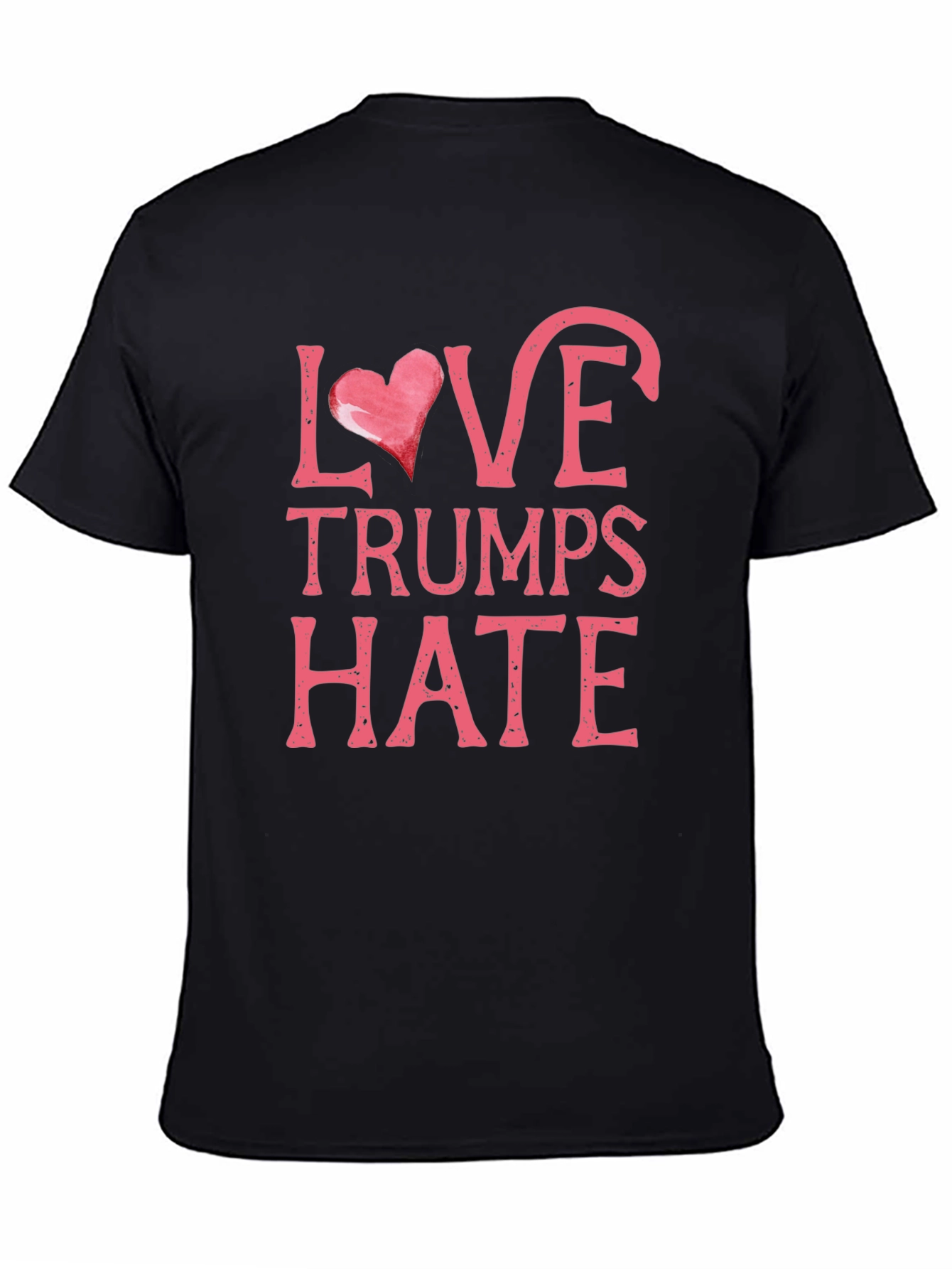 Love Trumps Hate Black Graphic T-Shirt