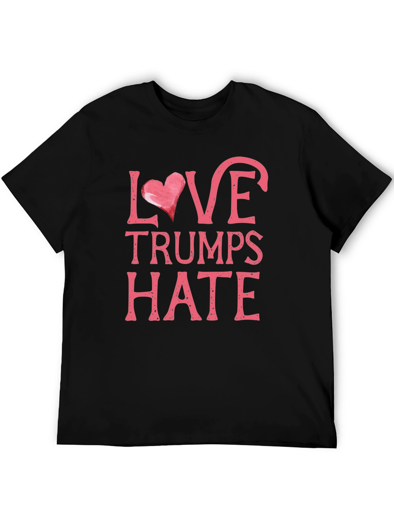 Love Trumps Hate Black Graphic T-Shirt