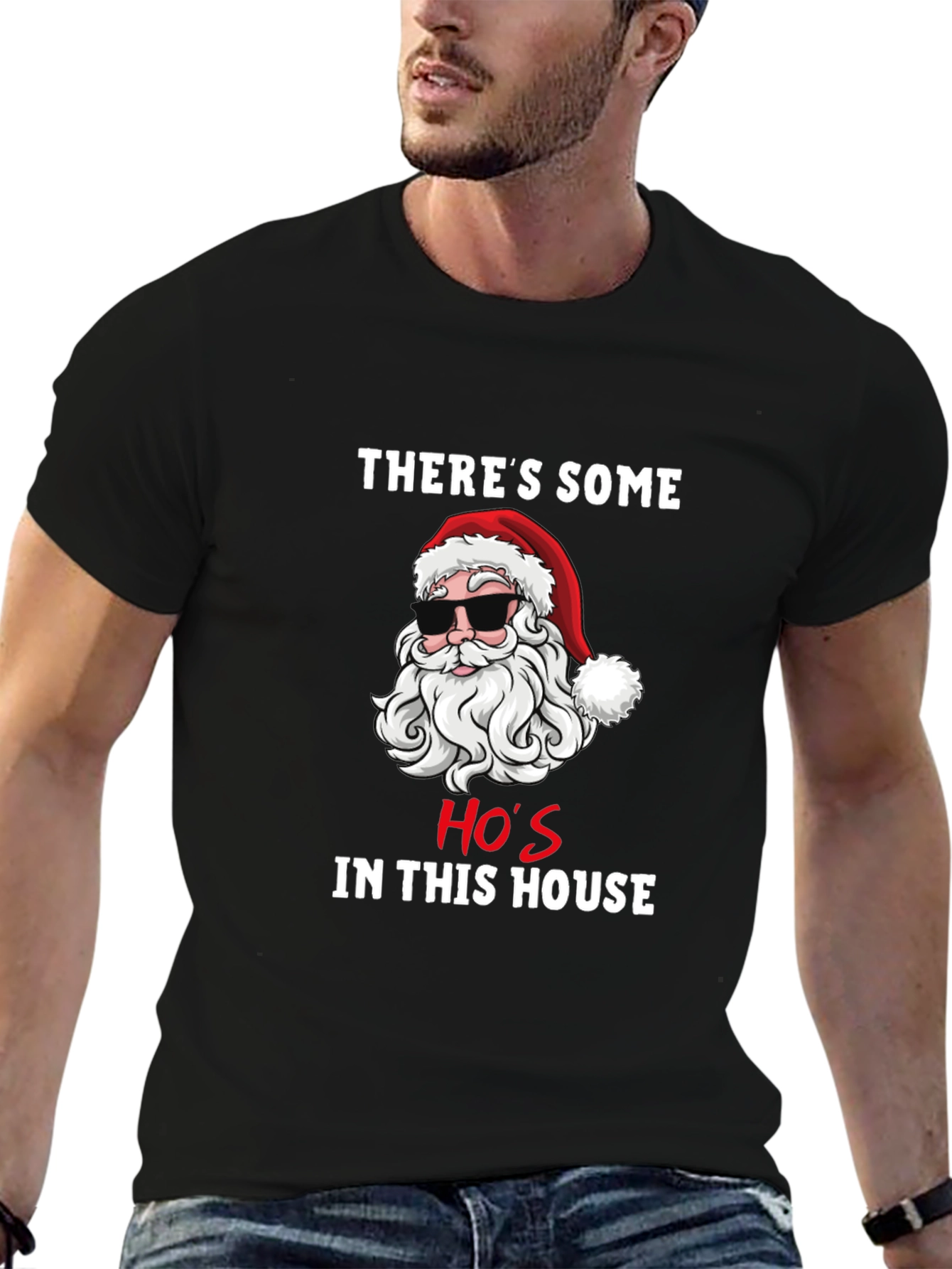 Funny Santa Hos In This House Graphic T-Shirt