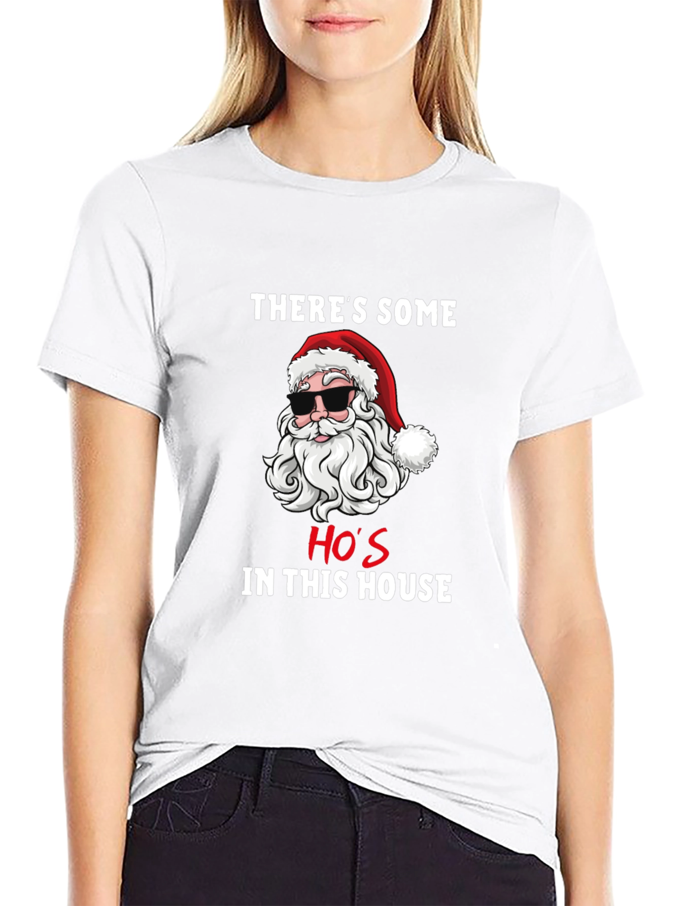 Funny Santa Hos In This House Graphic T-Shirt