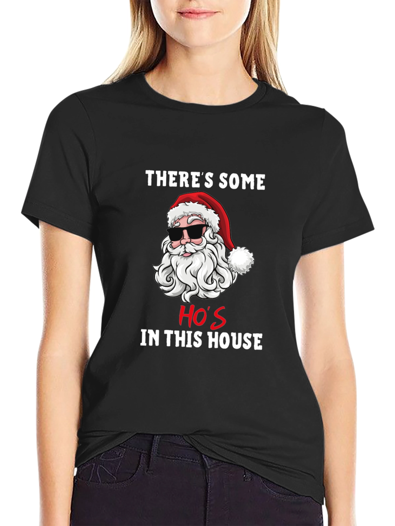 Funny Santa Hos In This House Graphic T-Shirt