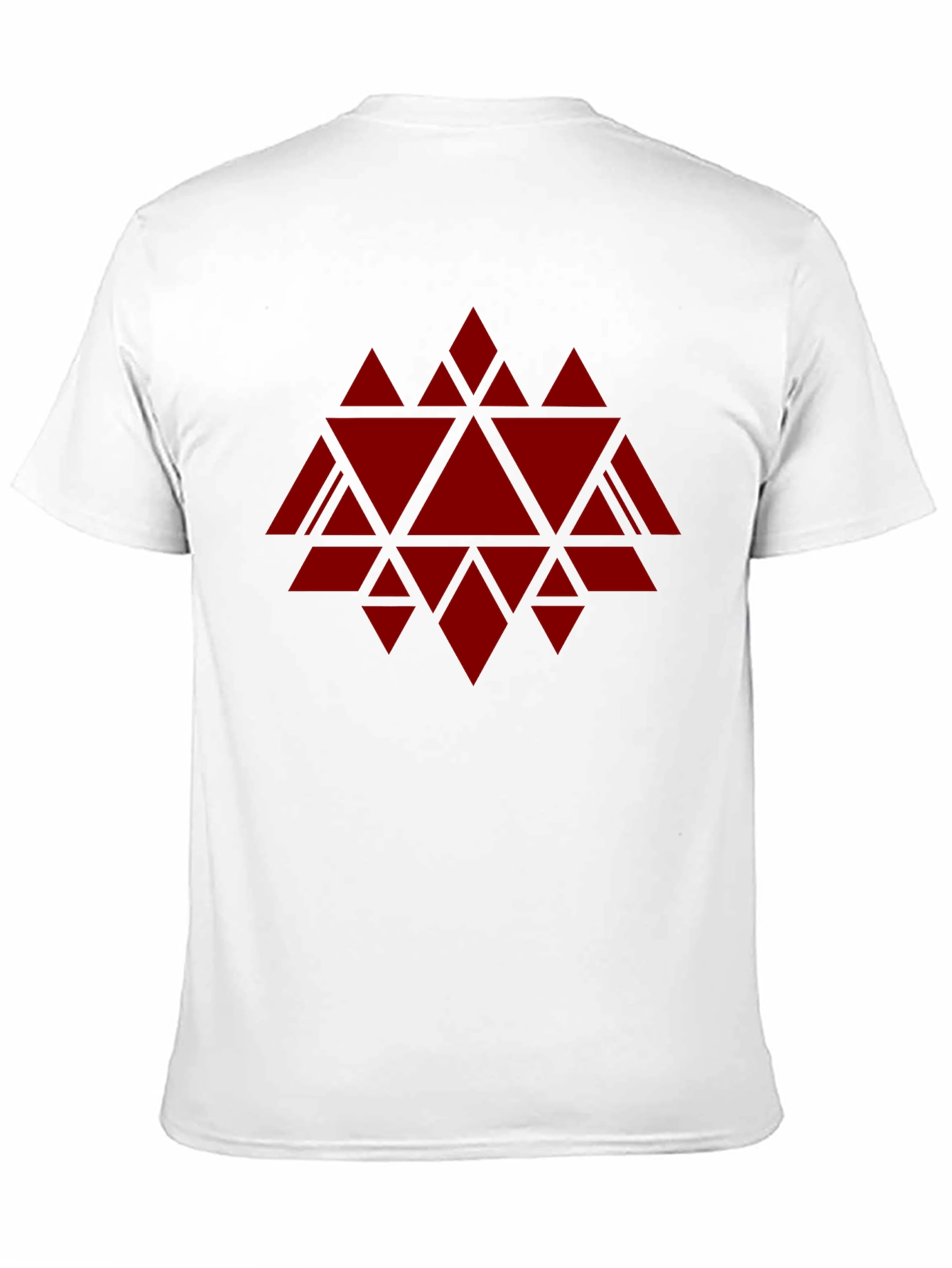 Geometric Triangle Design Black Tee