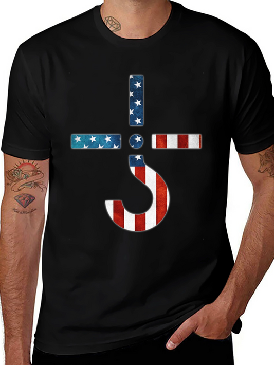 American Flag Ghost Band Logo T-Shirt