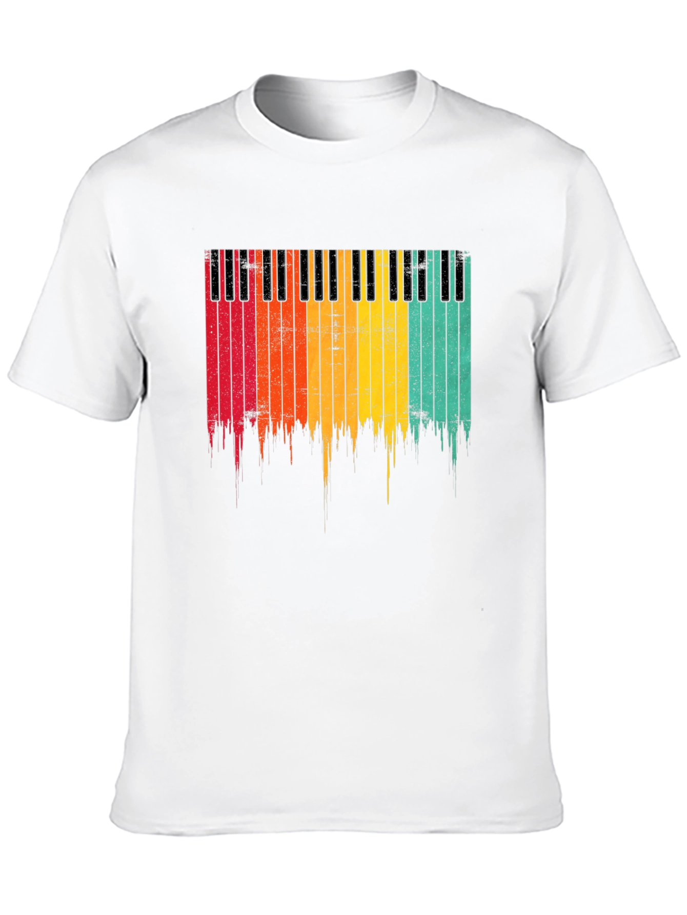 Retro Piano Keys Graphic T-Shirt - Music Lover Tee