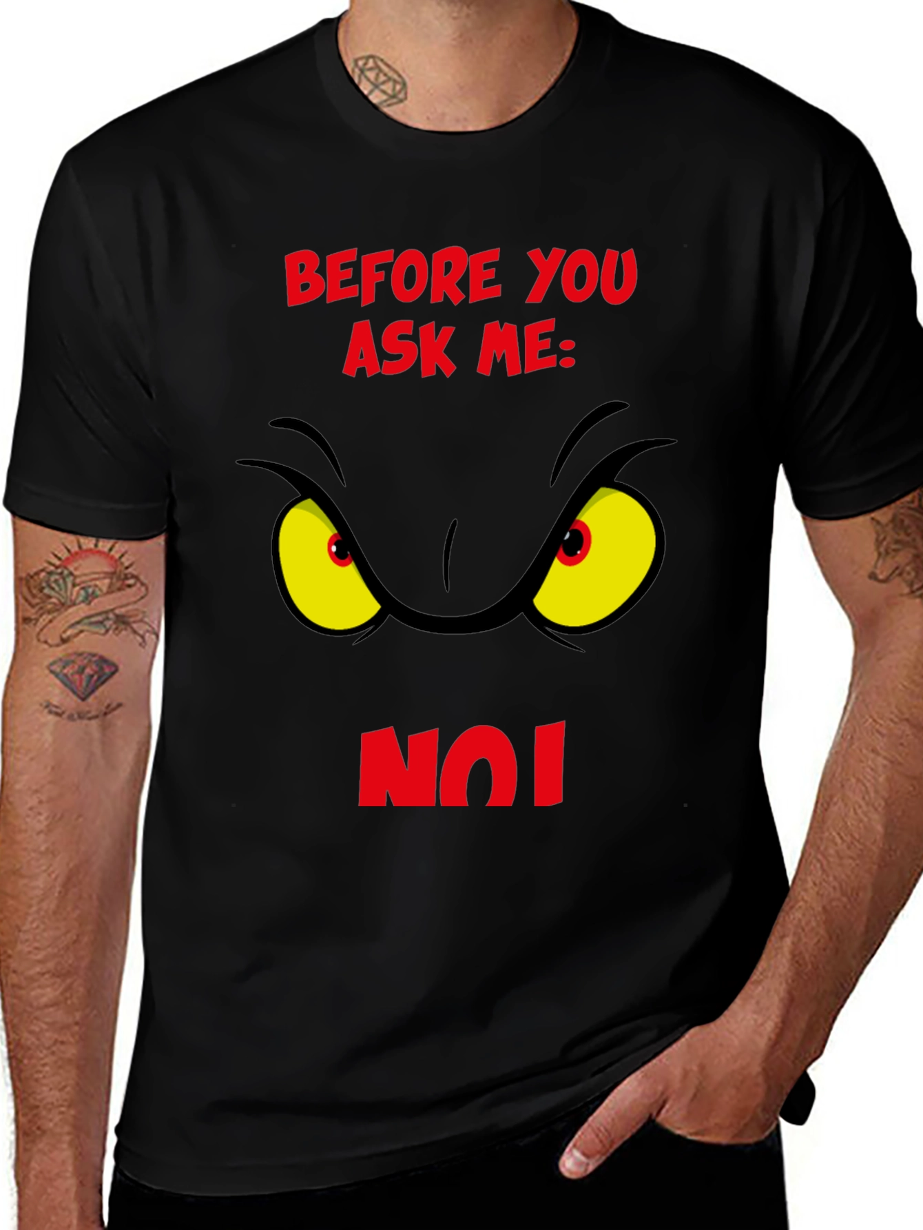 Grinch Eye Before You Ask Me No T-Shirt