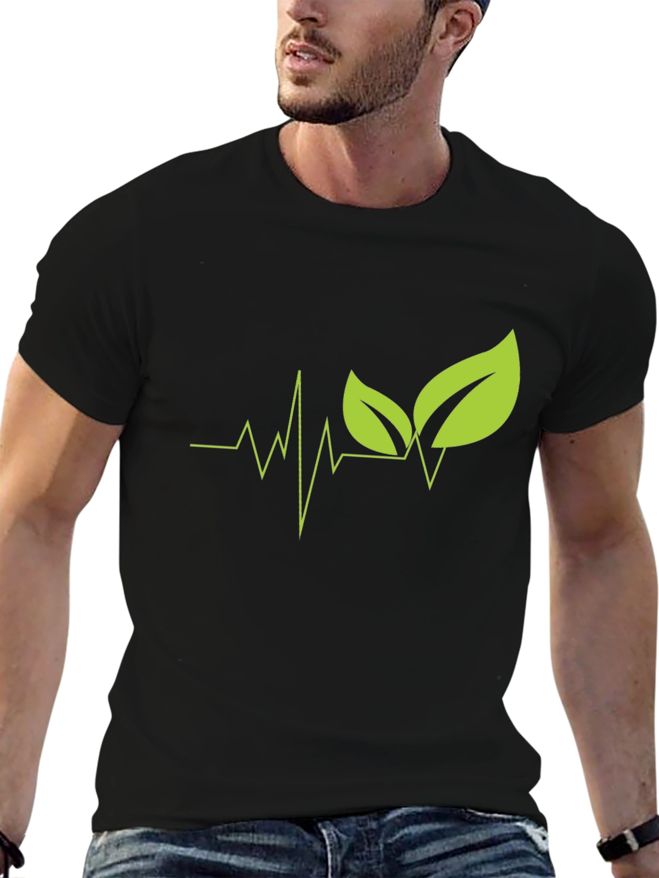 Nature Pulse Black T-Shirt