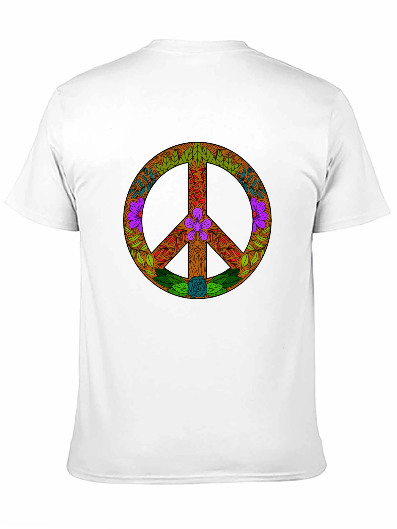 Floral Peace Sign Graphic Tee - Unisex