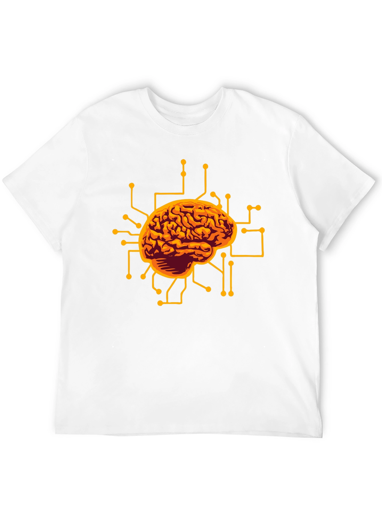 Brain Circuit Black Graphic Tee