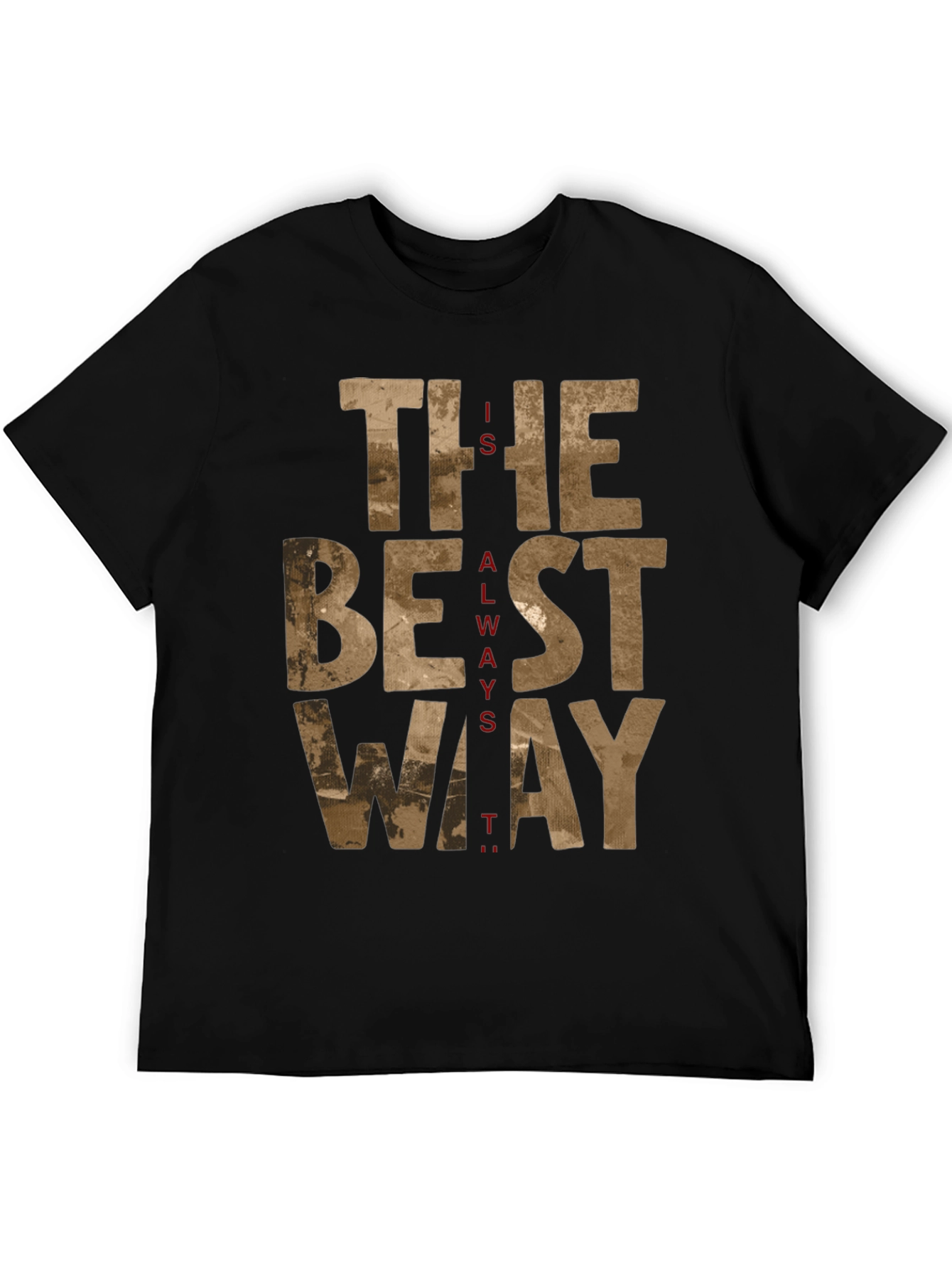 The Best Way Graphic Tee - Black Cotton T-Shirt