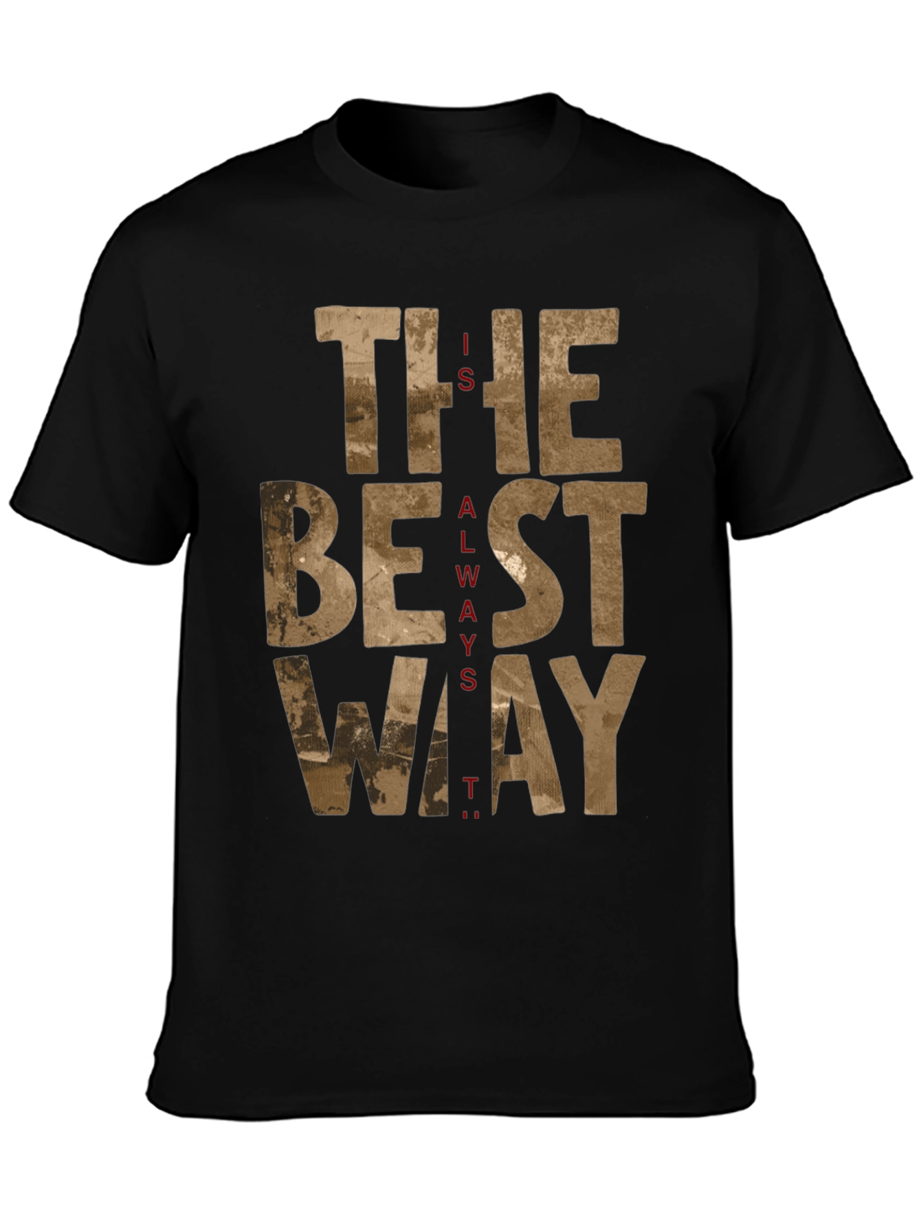 The Best Way Graphic Tee - Black Cotton T-Shirt
