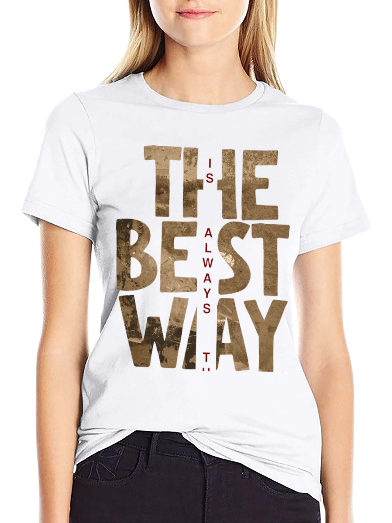 The Best Way Graphic Tee - Black Cotton T-Shirt