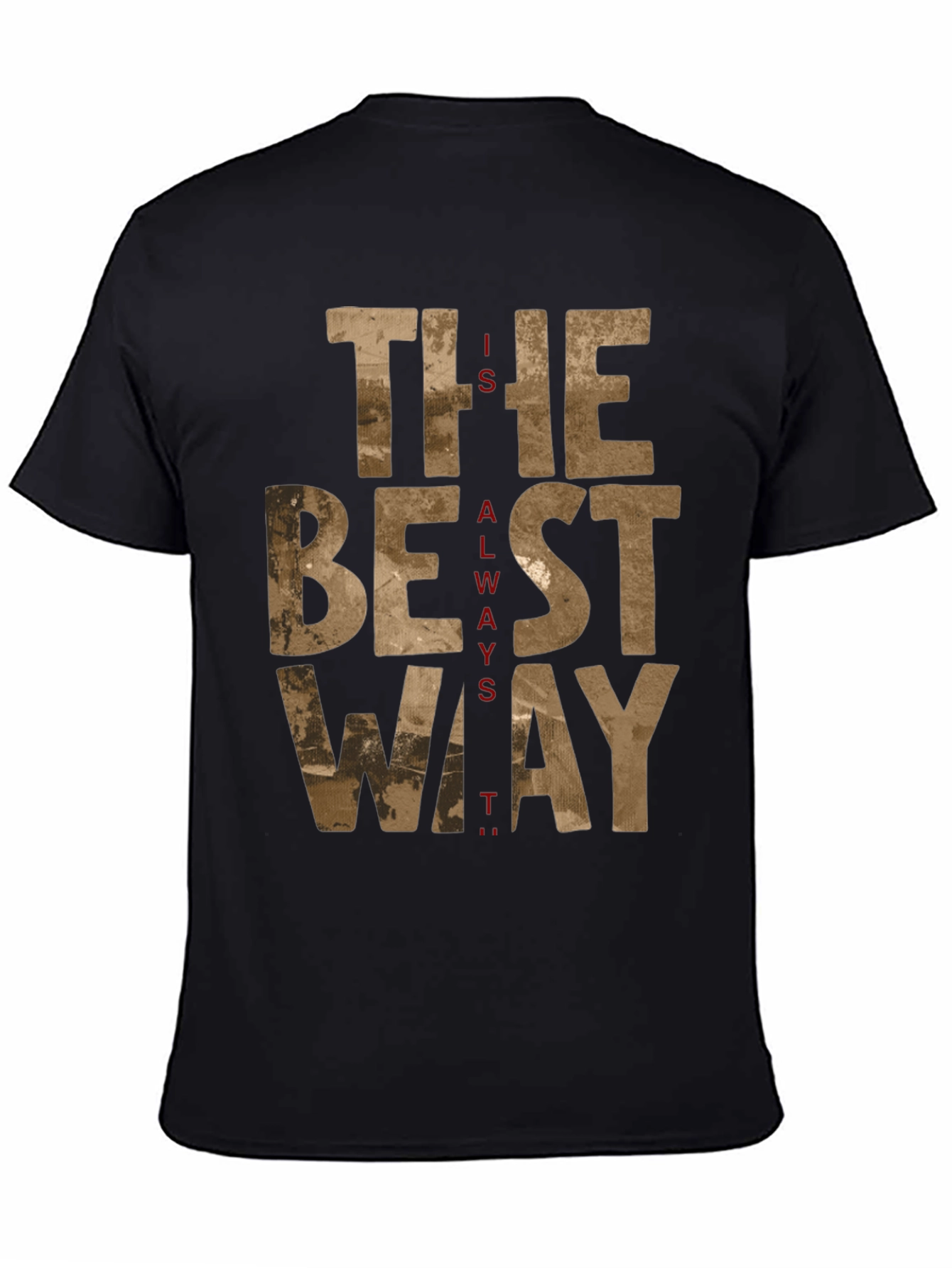 The Best Way Graphic Tee - Black Cotton T-Shirt