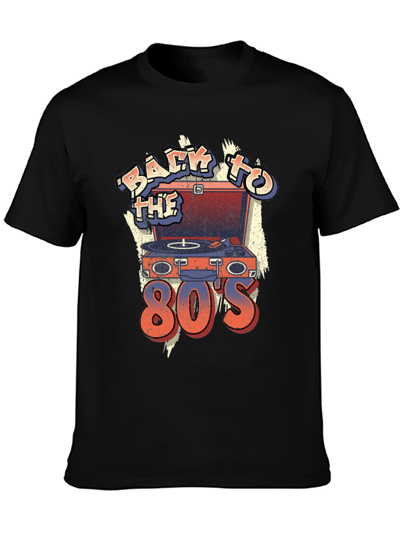 Retro 80s Turntable T-Shirt - Throwback Design